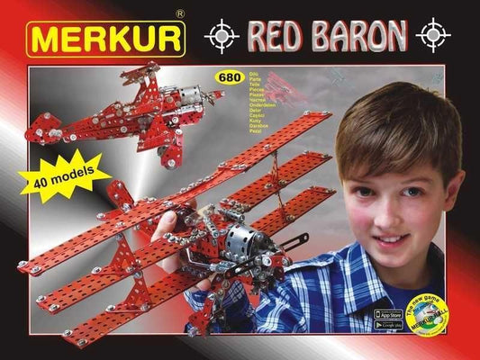 Merkur Red Baron construction set box
