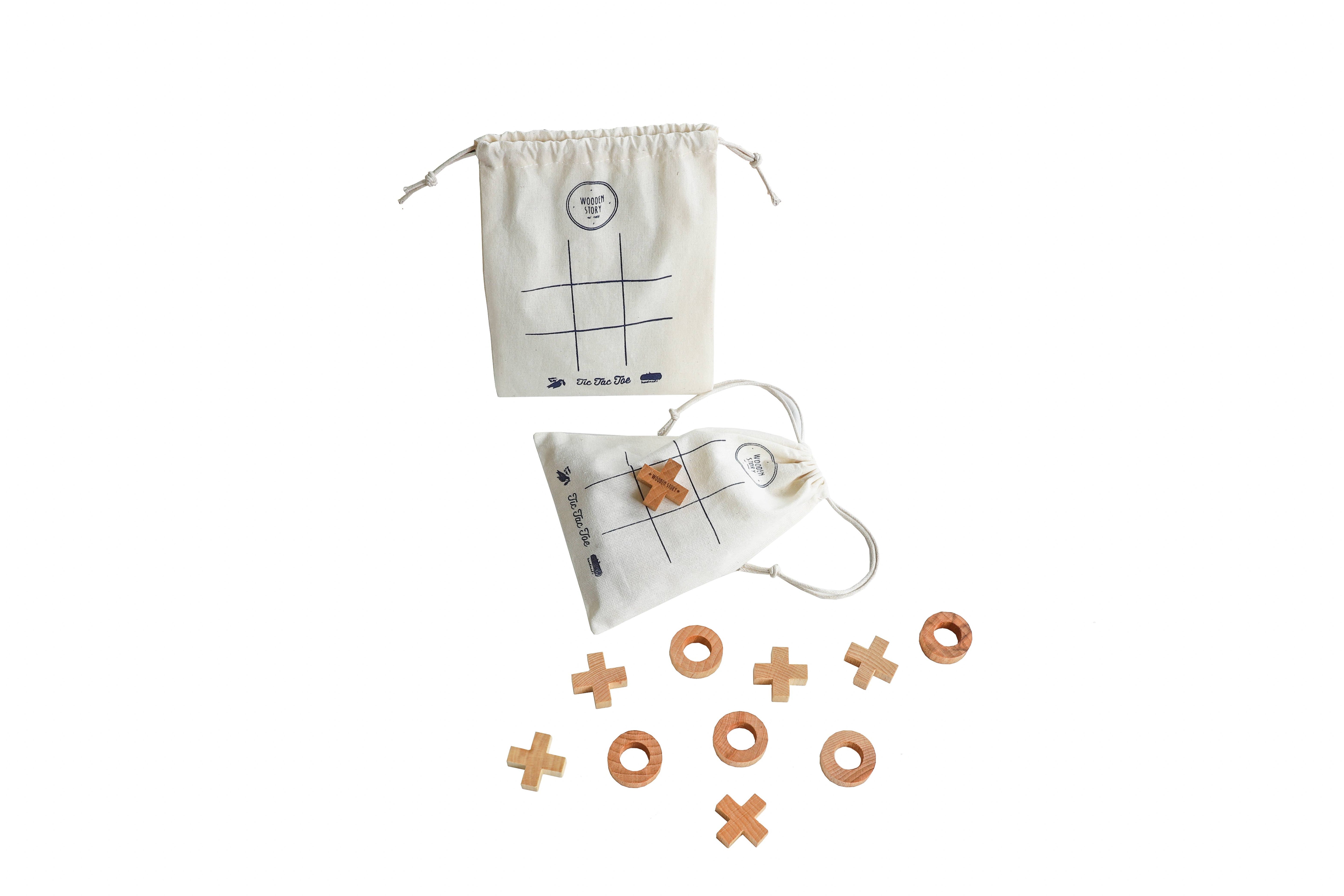 Wooden Story Tic Tac Toe Game