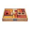 Wooden Story Blocks in Tray - Warm Colors, 30 pcs
