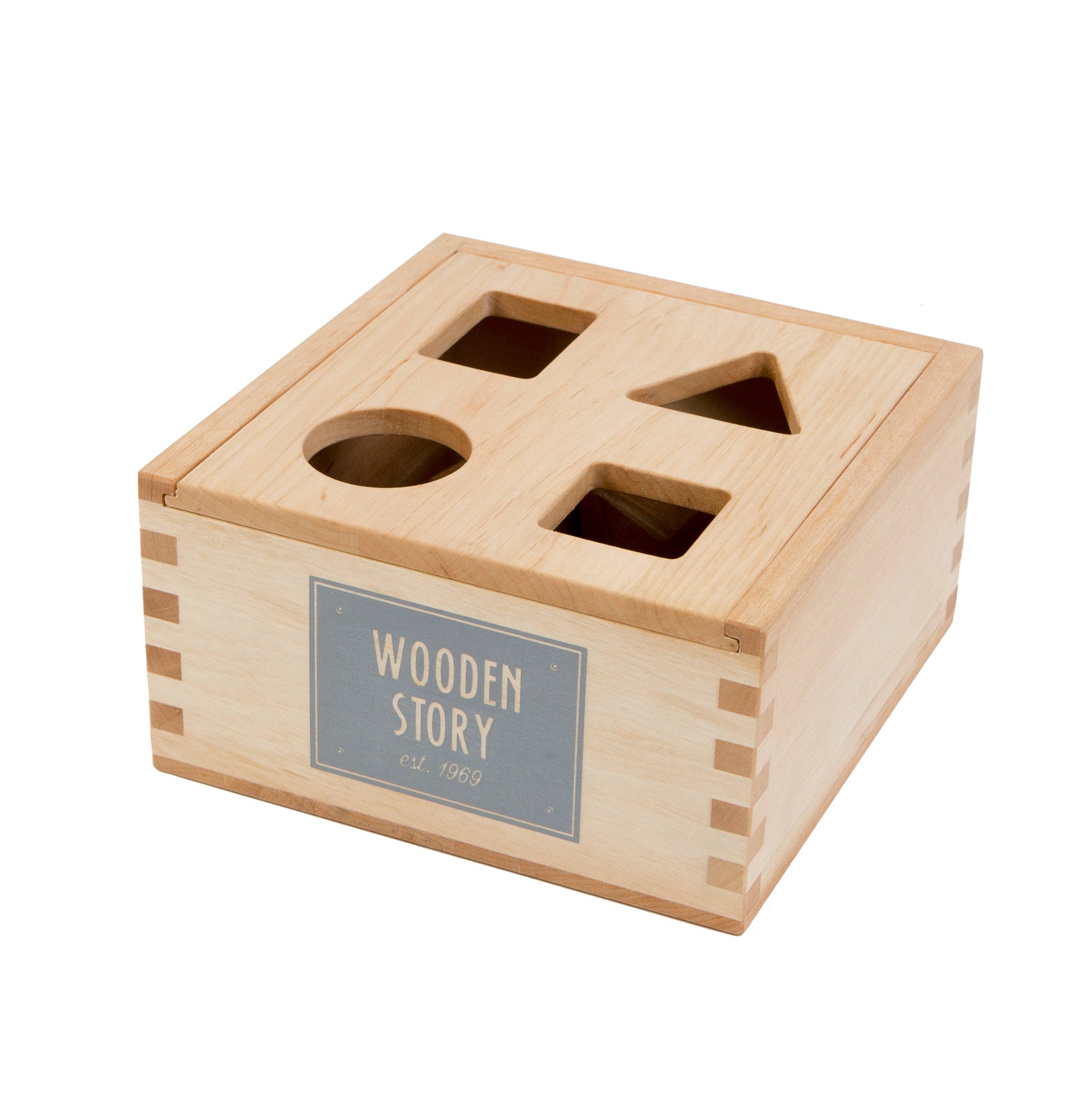 Wooden Story Natural Shape Sorter Box