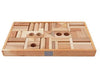 Wooden Story Natural Blocks in Tray - 54 pcs