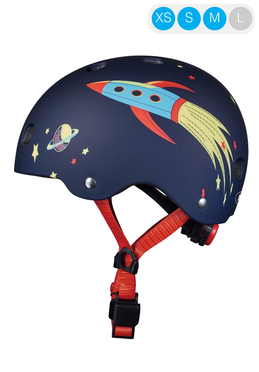 MICRO PC HELMET DELUXE - CHILDREN'S HELMET - WASHABLE FLEECE LINING - GREAT AIRFLOW - ROCKET