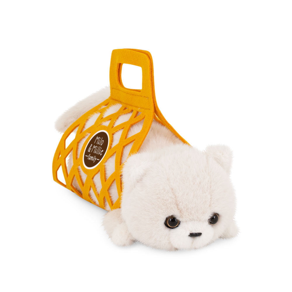PLUSH TOY, MILO&MILLIE, MILO THE WHITE CAT (35CM)