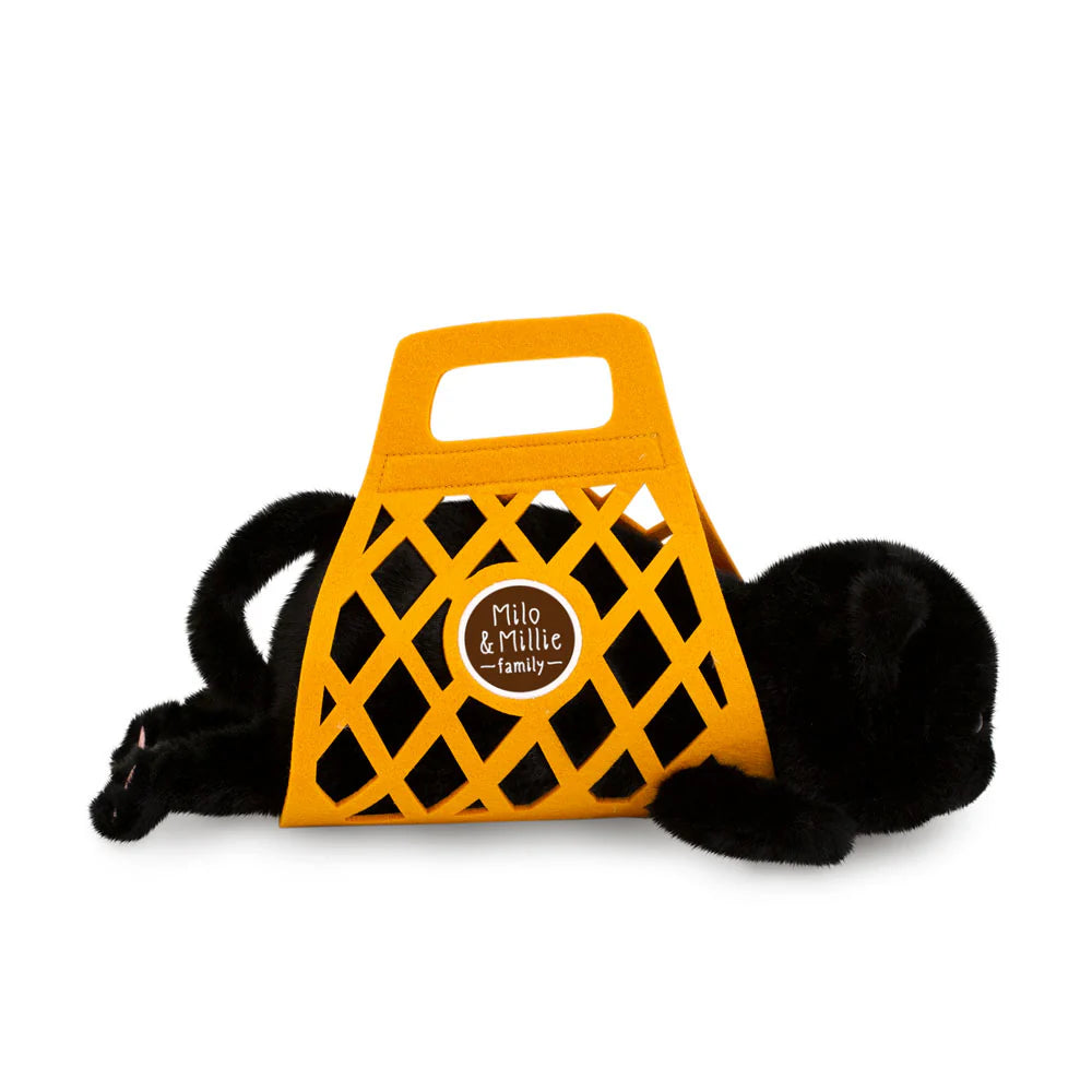 PLUSH TOY, MILO&MILLIE, MILO THE BLACK CAT (35CM)