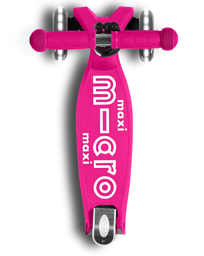 Maxi Micro Deluxe Foldable LED Scooter – Pink