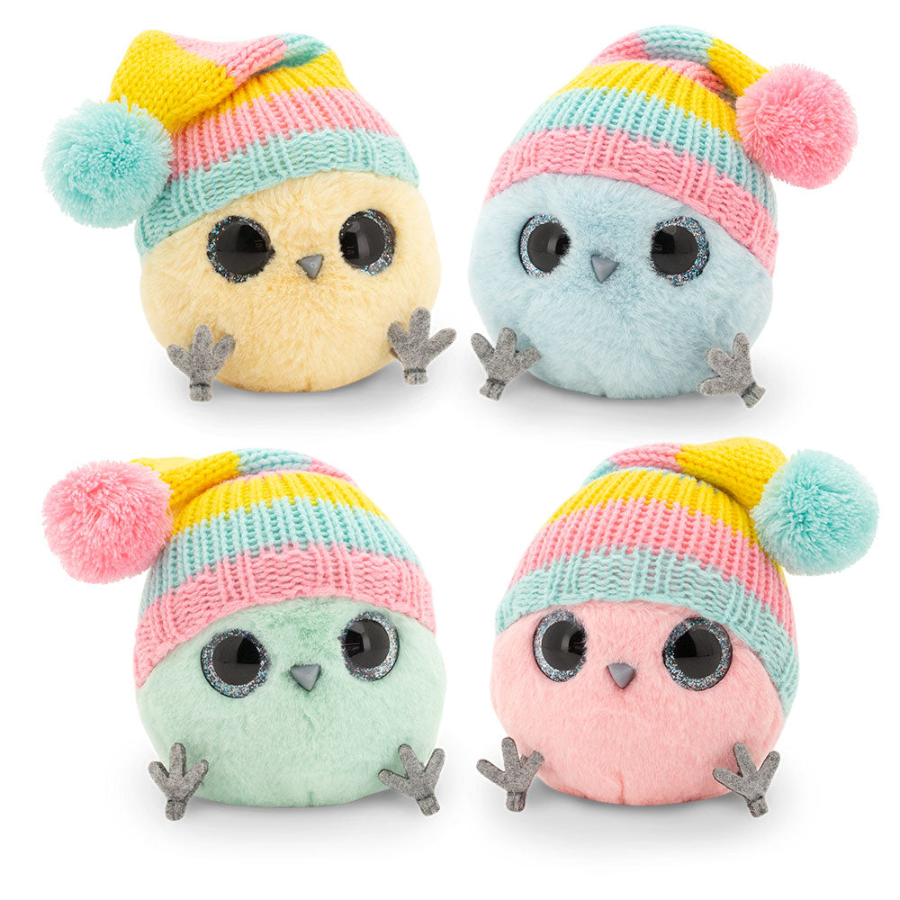 Whoozies Owl in Rainbow Hat