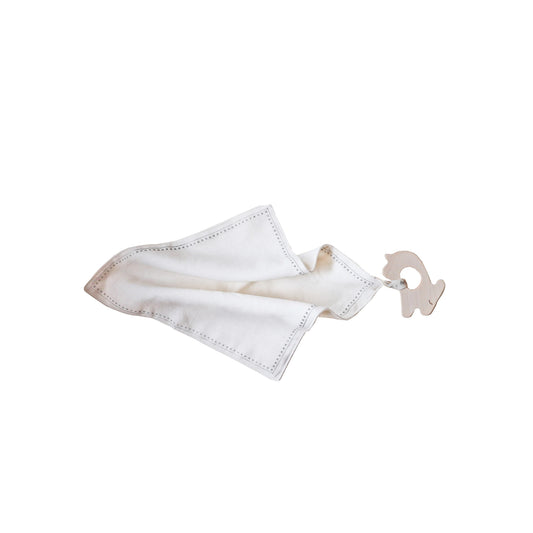 Wooden Story Mini Teether with Hanky - Baby Rabbit