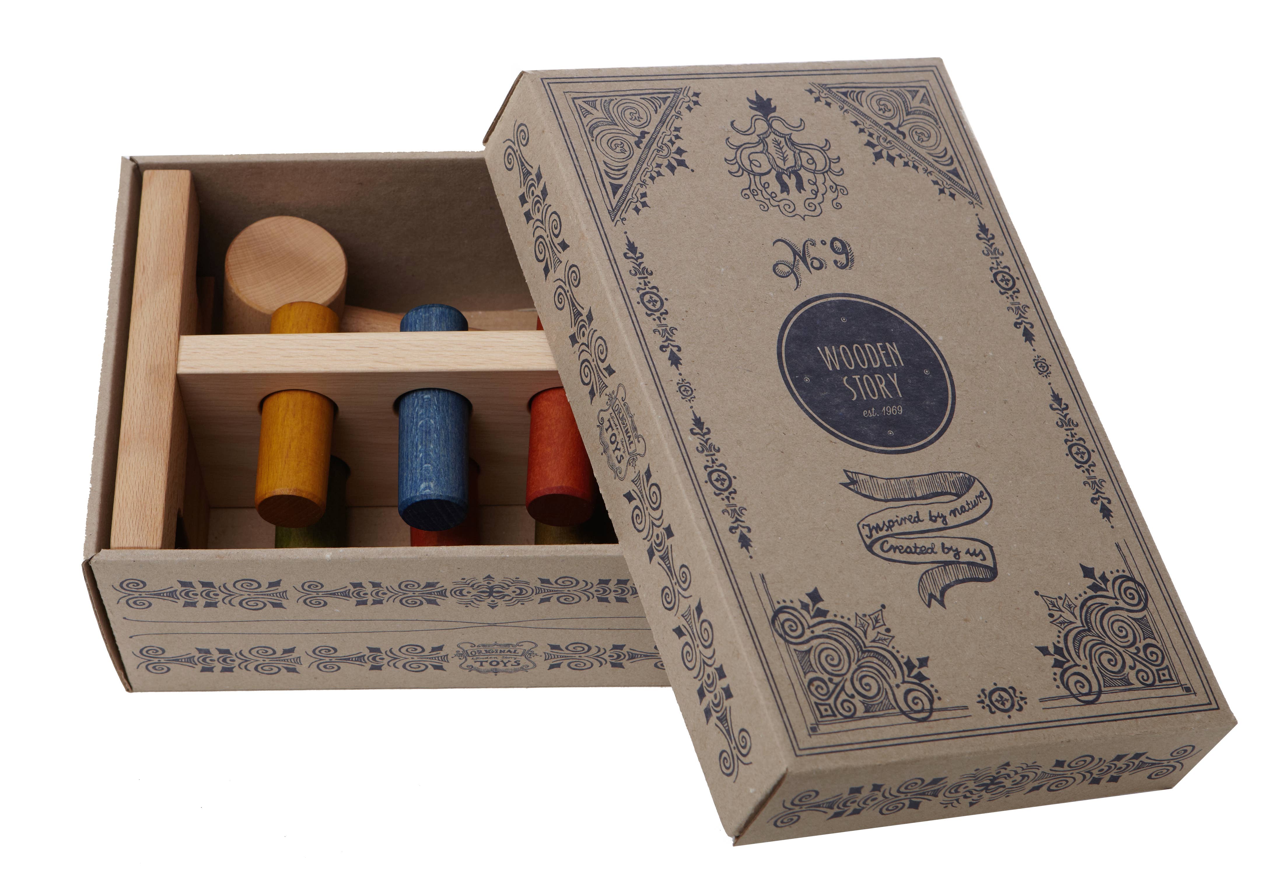 Wooden Story Rainbow Pound-a-Peg