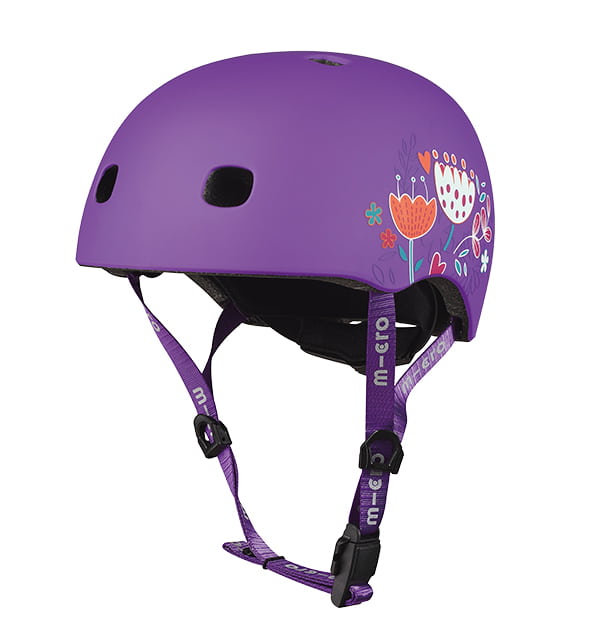 Micro PC Helmet Floral Purple (S)