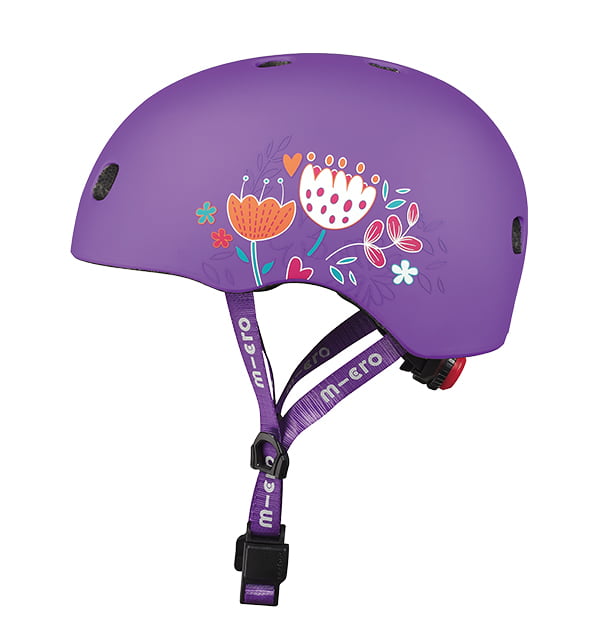 Micro PC Helmet Floral Purple (S)