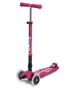 Maxi Micro Deluxe Foldable LED Scooter – Berry Red
