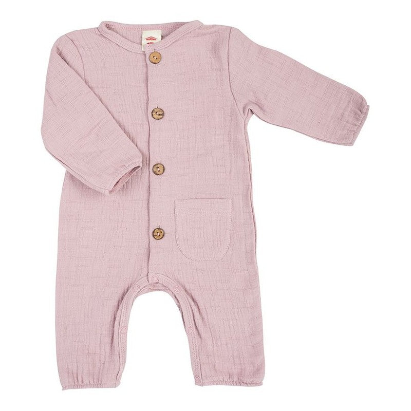 Makoma Bamboo Muslin - Muslin Sleepsuit – Pink