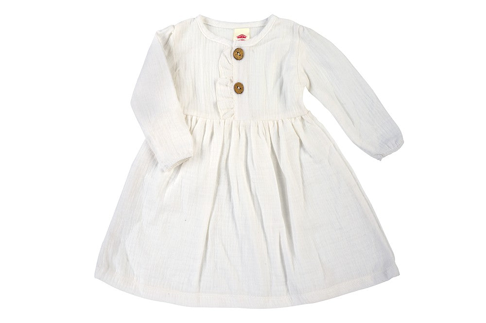 Makoma Just Muslin - Muslin Baby Dress – Ecru