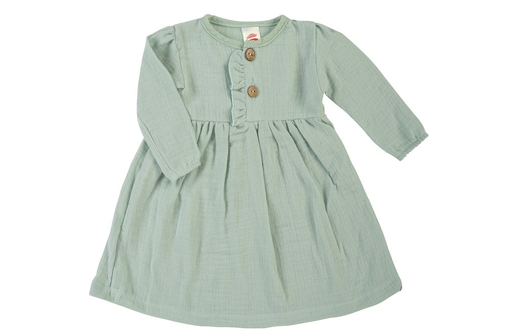 Makoma Just Muslin - Muslin Baby Dress – Turquoise