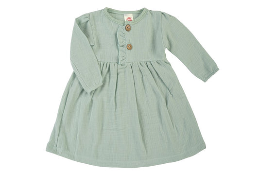Makoma Just Muslin - Muslin Baby Dress – Turquoise