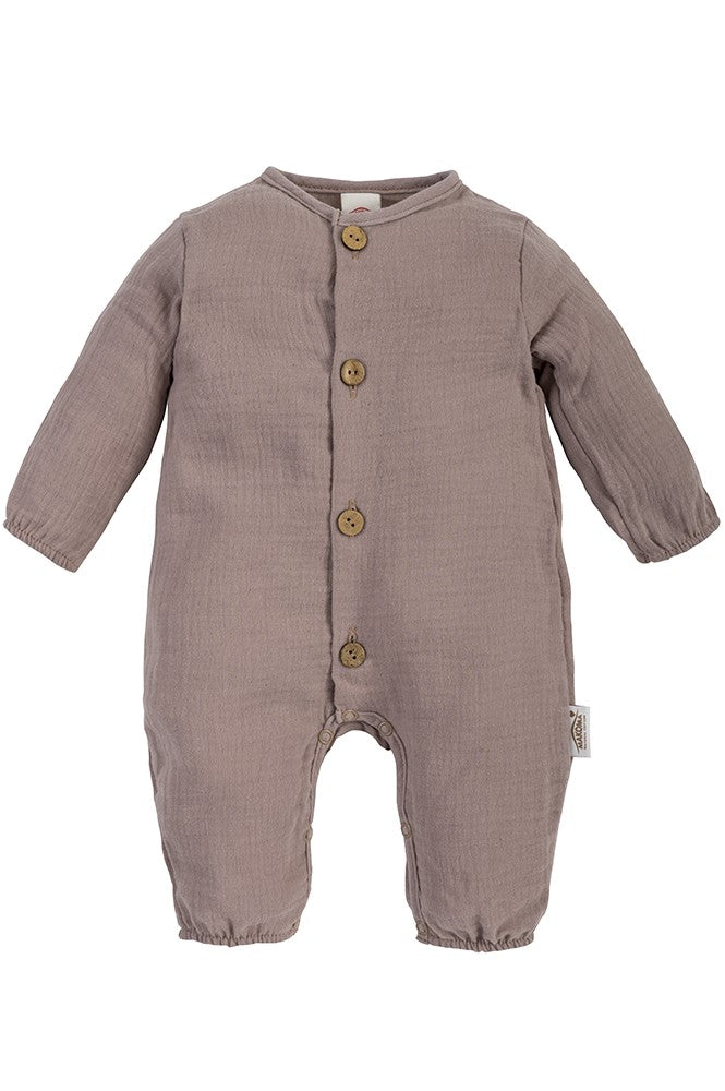 Makoma Just Muslin - Cotton Muslin Sleepsuit – Cappuccino