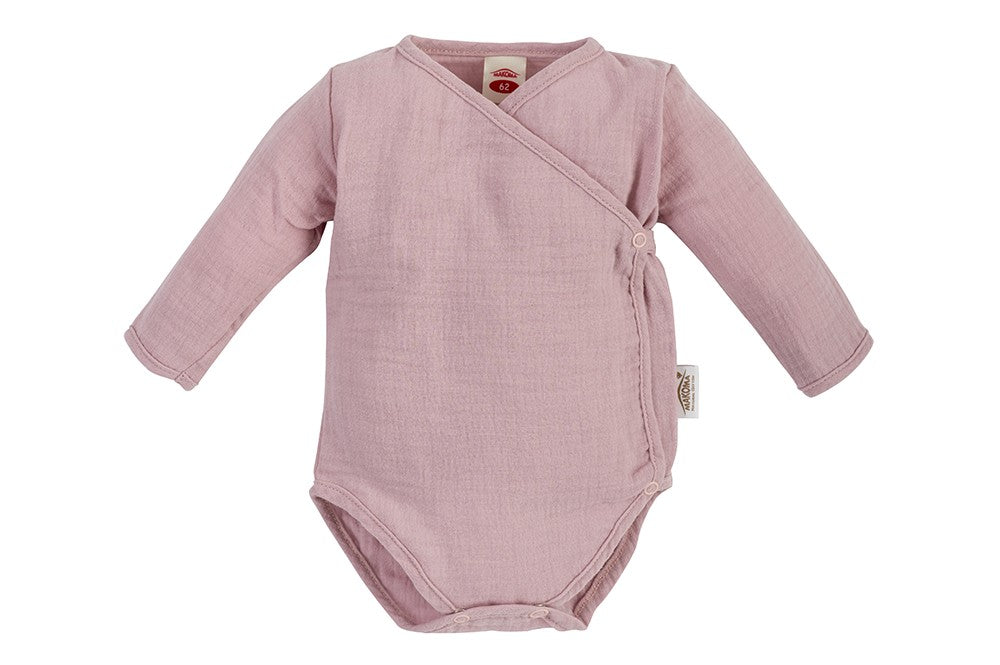 Makoma Just Muslin - Muslin Wrap Bodysuit – Powder Pink