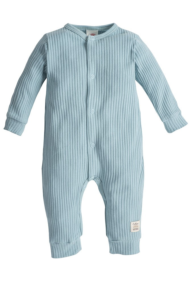Makoma Natural Harmony - Ribbed Cotton Sleepsuit – Turquoise